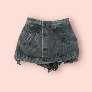 Alexander Wang Denim Black Mini Skort size 25